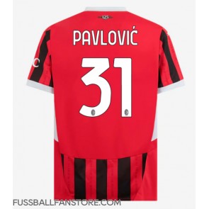 AC Milan Strahinja Pavlovic #31 Replik Heimtrikot 2024-25 Kurzarm